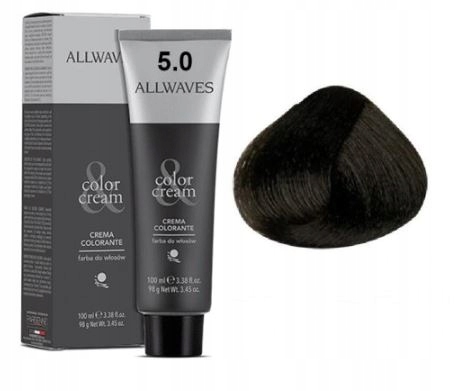 

Allwaves Farba Do Włosów 5.0 100 ML Jasny Brąz