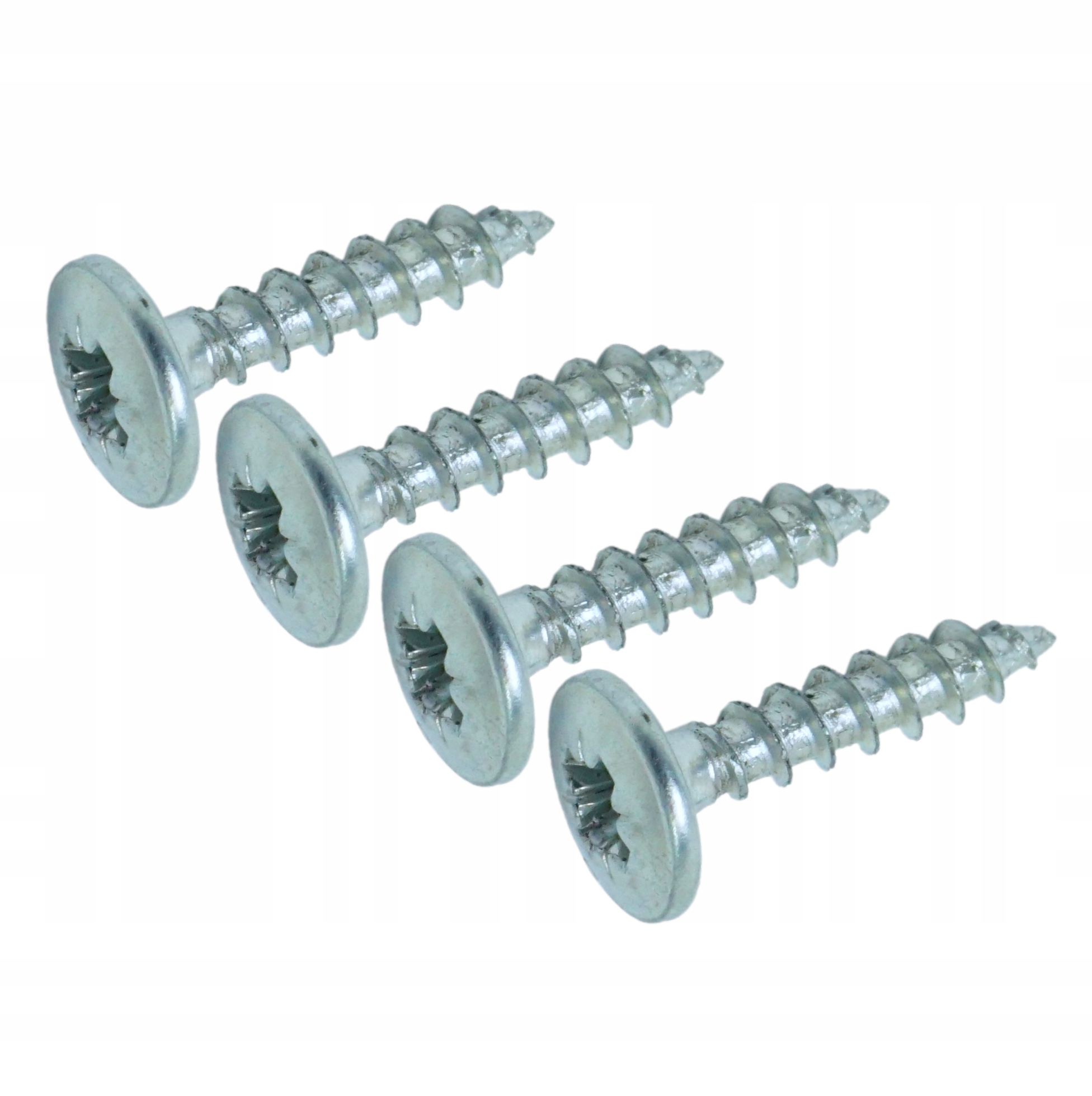 Šrouby 3,5 x 16 mm kalené pro unixové dřevo, pozink, bílá barva