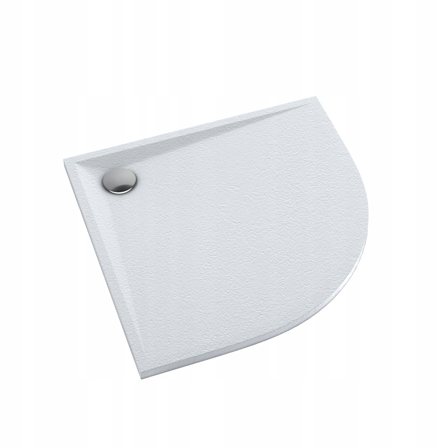Sprchová vanička Stabilsound Plus Libra White Stone 80x80x3 cm, půlkruhová