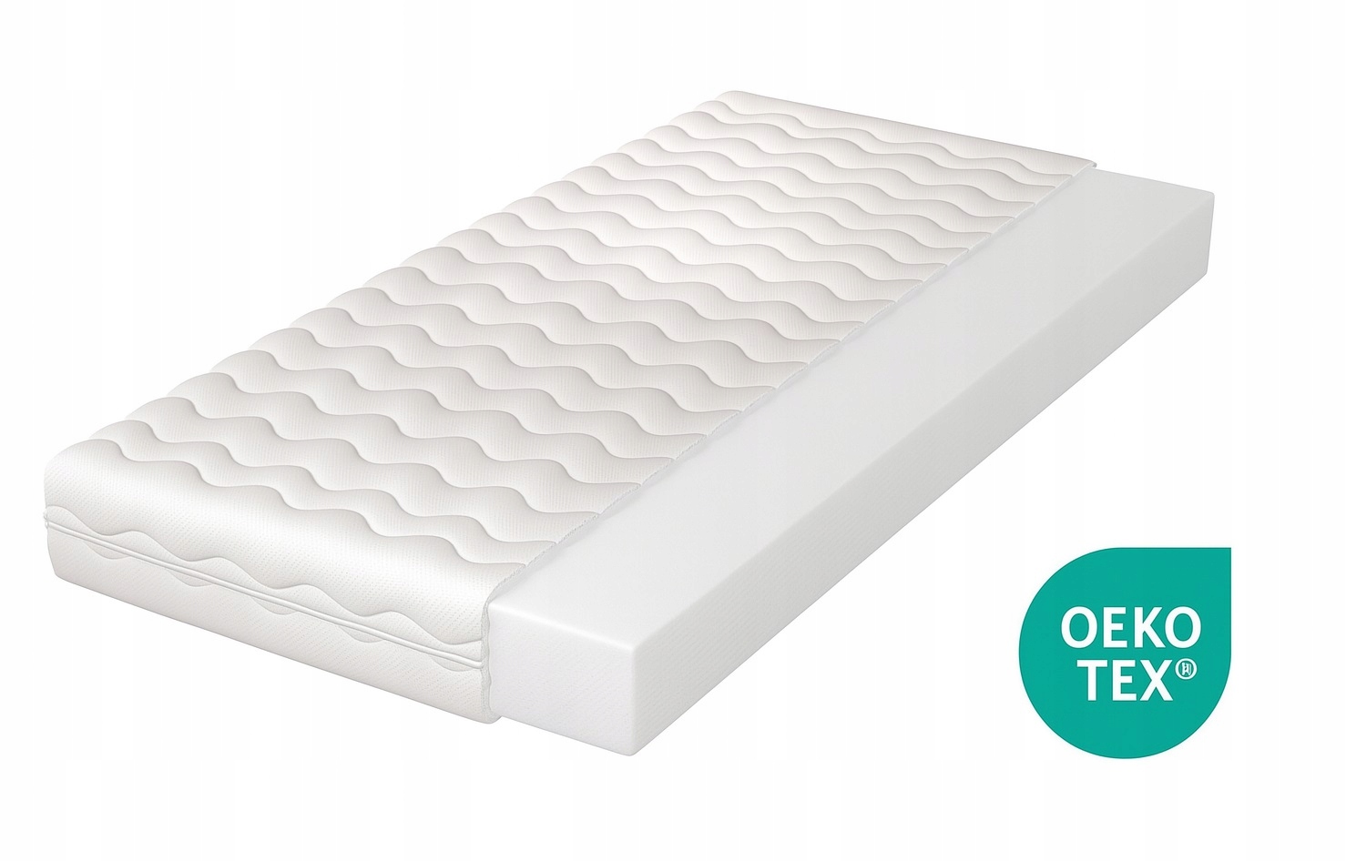 Materac piankowy 90X185 9cm Mikrofibra 180x90 średnio twardy H3 pianka