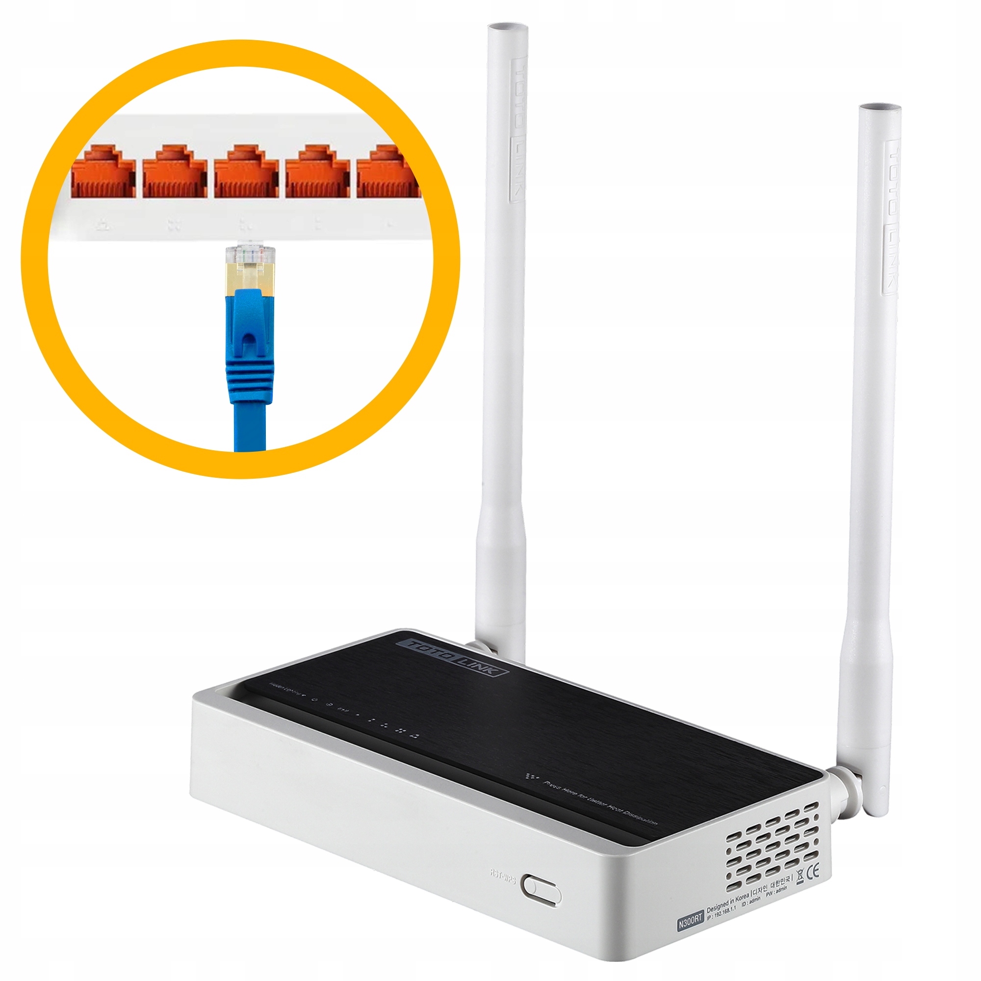 

Router WiFi Totolink N300RT 300Mb/s 2,4GHz 5xRJ45