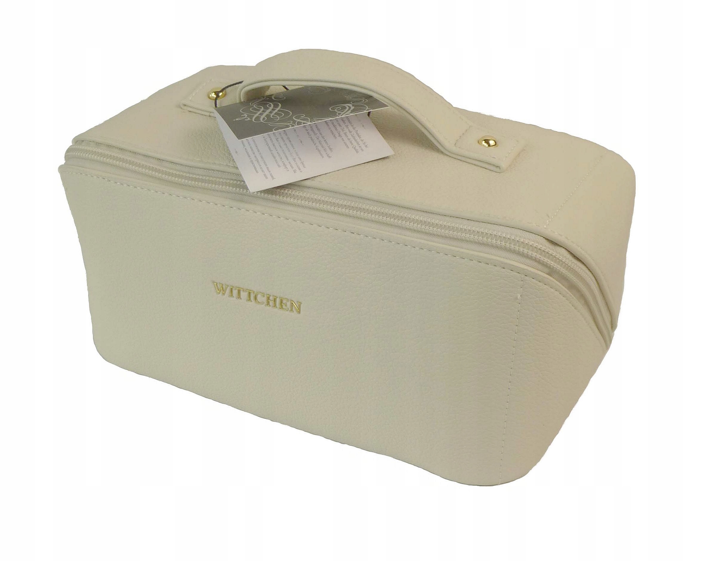 Wittchen 100-4Y-920-0 kosmetyczka brudna biel skórzana na suwak
