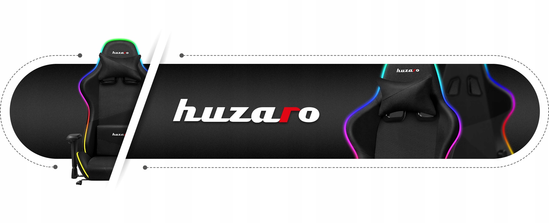 FOTEL GAMINGOWY GRACZA HUZARO RGB LED PILOT Głębokość mebla 50 cm