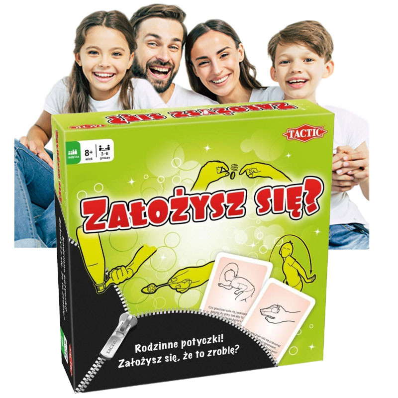 Założysz się? Ciekawa Gra dla Dziecka Towarzyska Integracyjna Planszówka