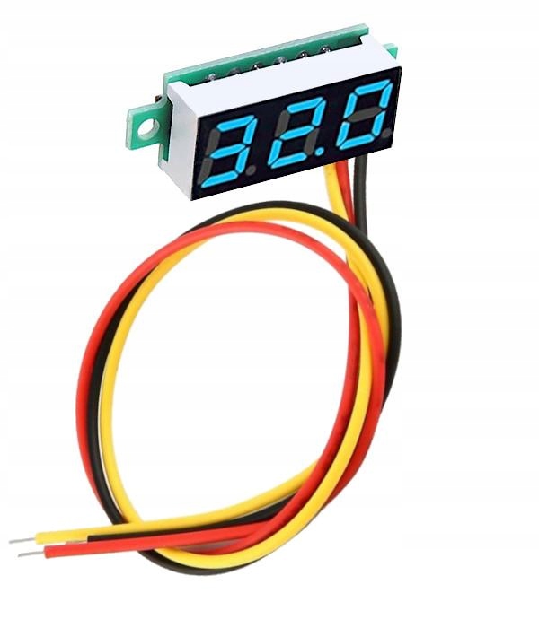 

Panelowy Woltomierz Led 2,5V 99V DC Niebieski