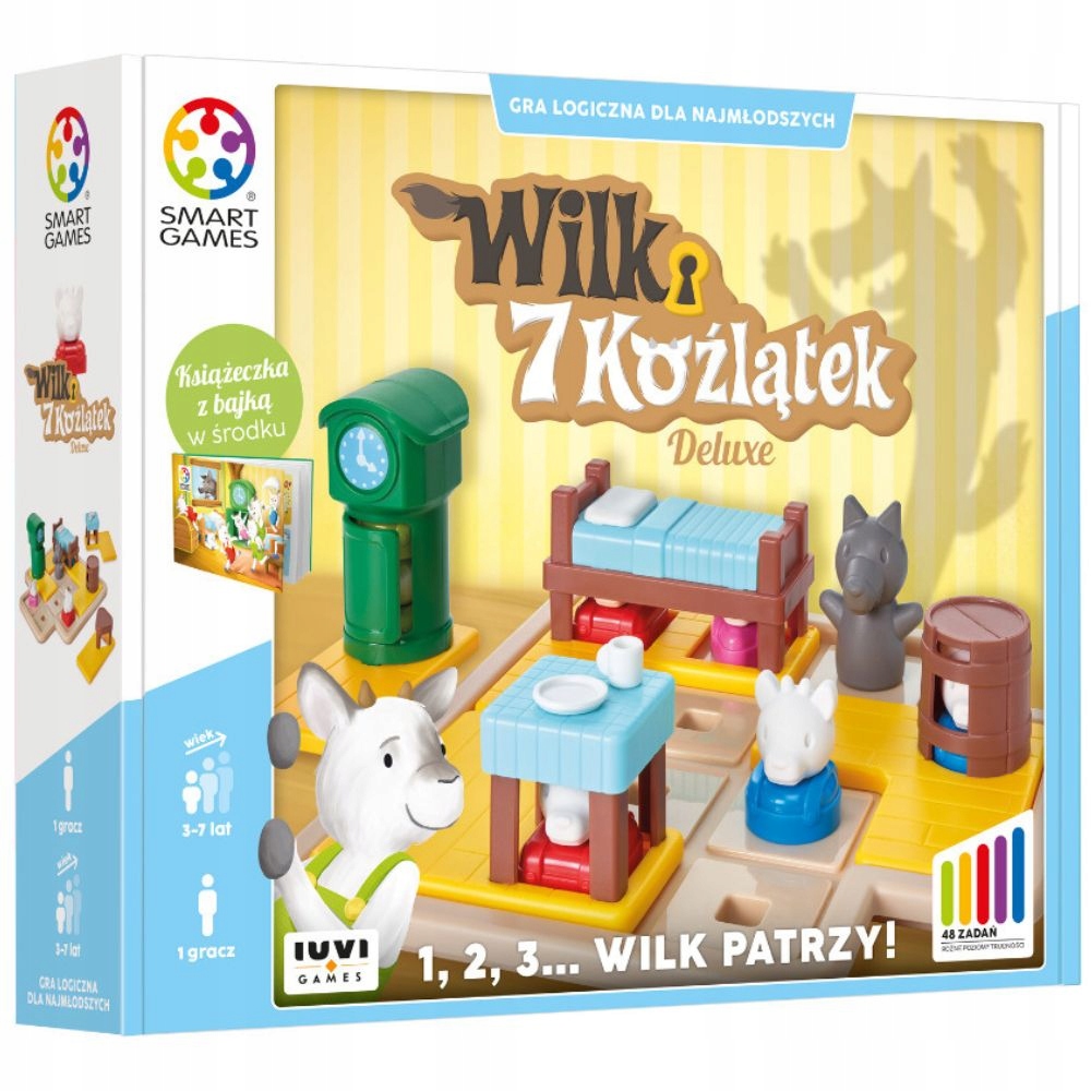 Gra logiczna dla 1 gracza Smart Games Wilk i 7 koźlątek (pl) od 3 lat