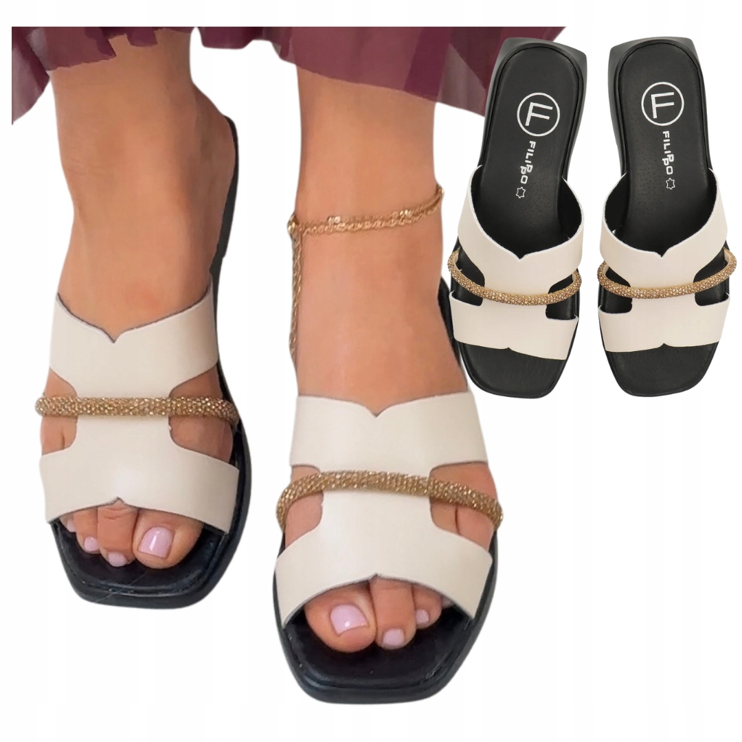Nazouváky Filippo DK6878 Ploché Elegantní letní boty 39