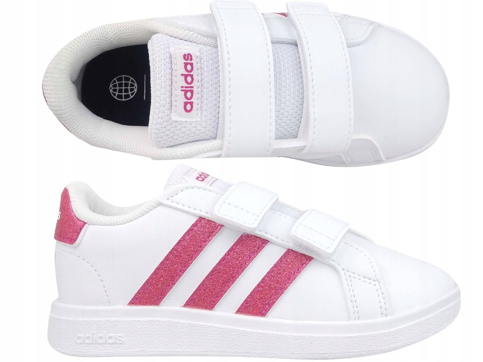 

Adidas Grand Court Buty Dziecięce Trampki Na Rzepy