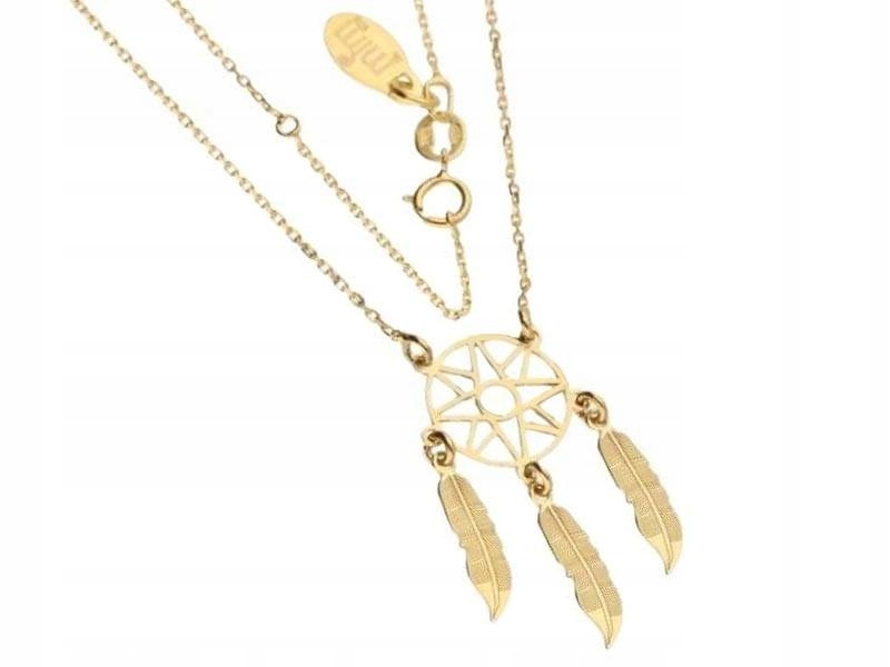 Stříbrný dámský náhrdelník 925 s pozlaceným lapač snů a přívěskem jako dárek