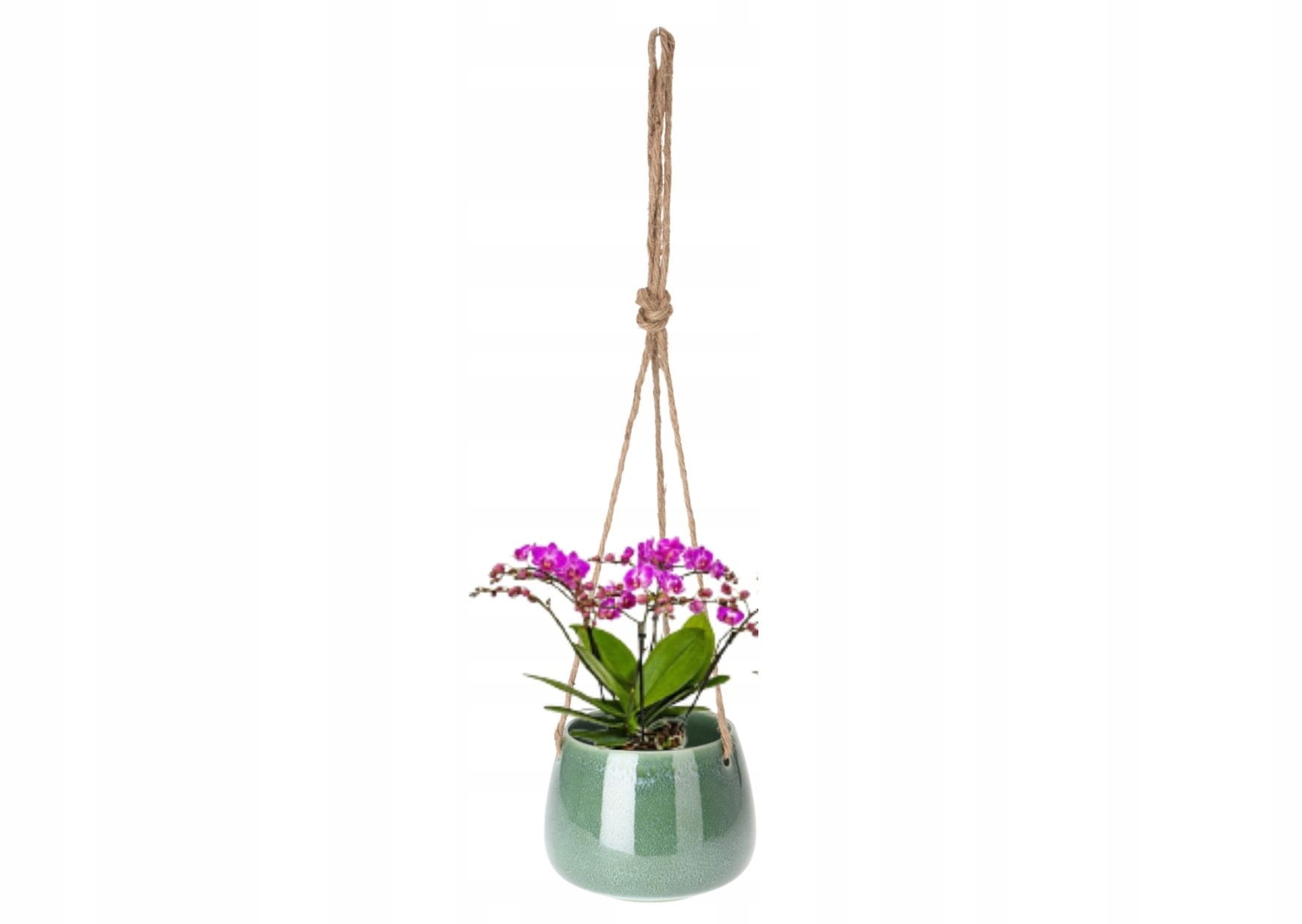 

Doniczka osłonka wisząca 14 cm zielona ceramiczna