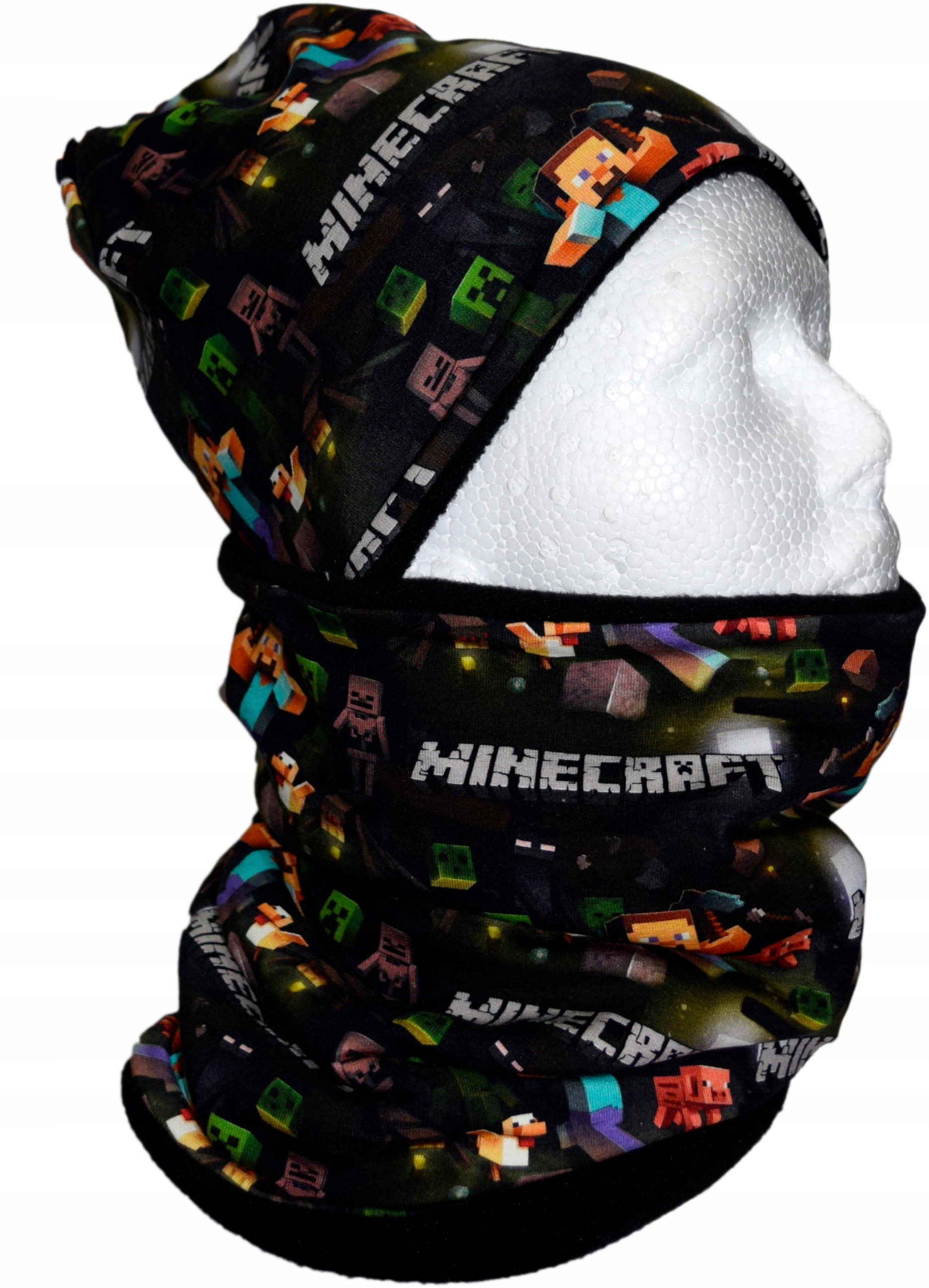 

Komplet Zimowy ocieplany Czapka Komin Minecraft