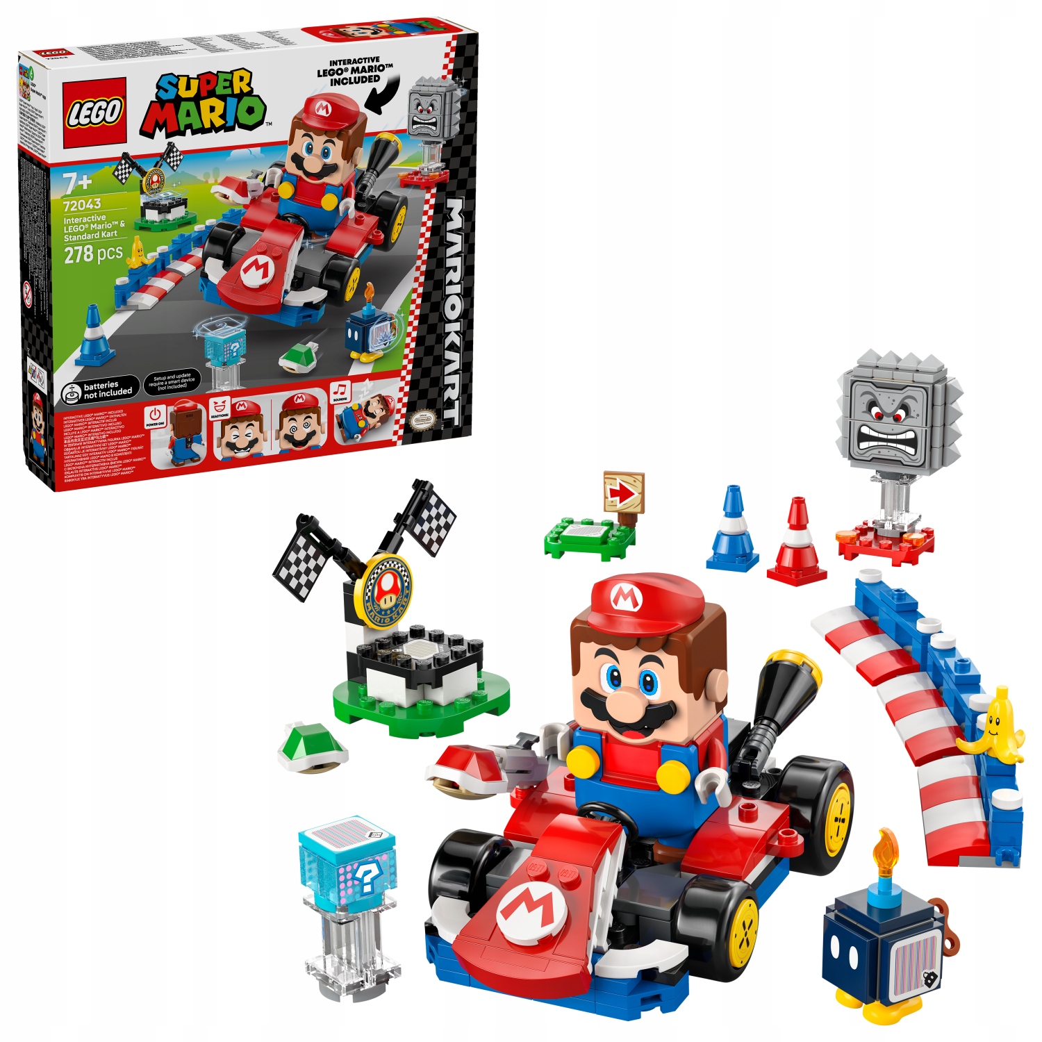 Lego Mario 72043 Mario Kart Interaktivní Lego Mario a Standard Kart