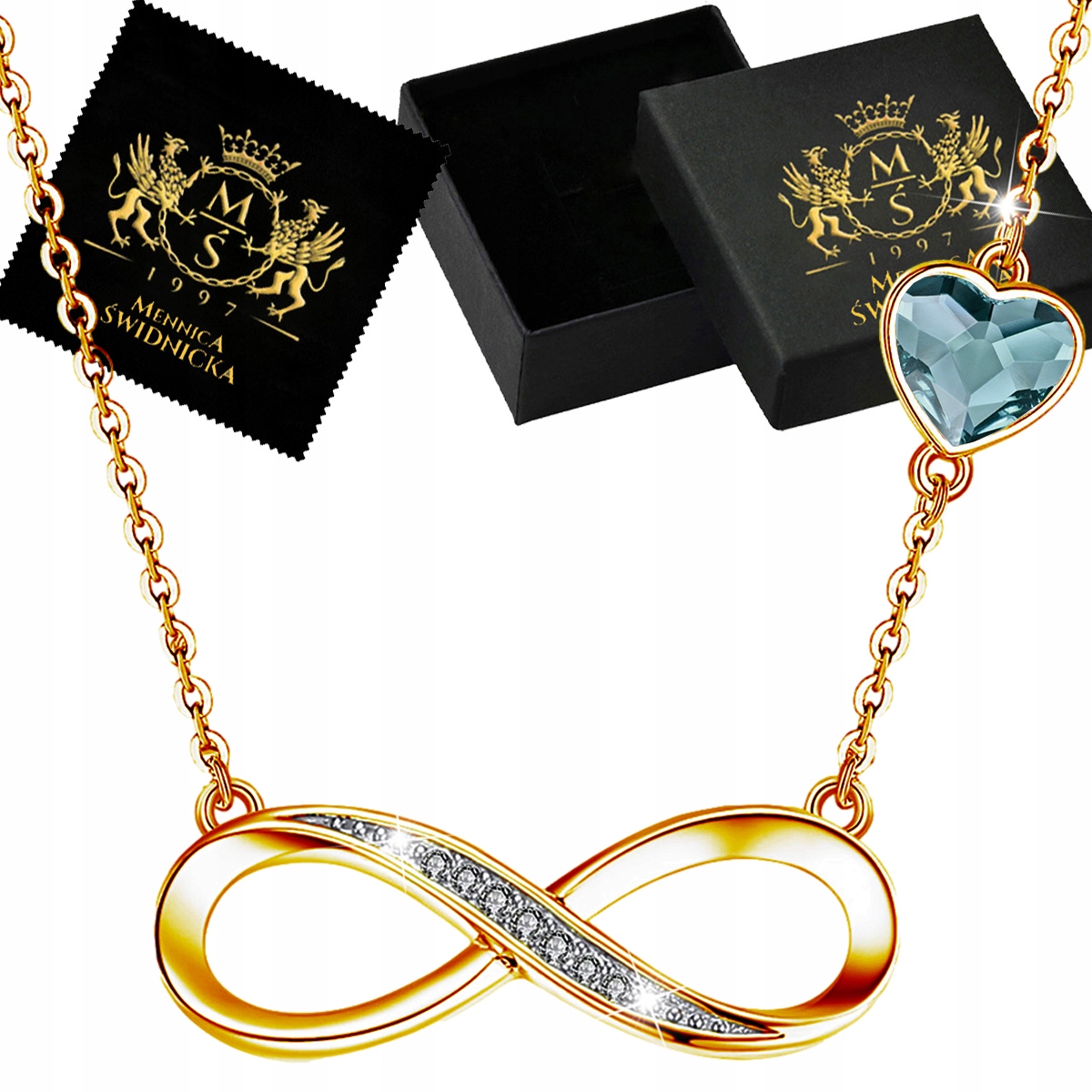 Infinity Zlatý Řetízek Náhrdelník Dárek Narozeniny Výročí Stříbro 925