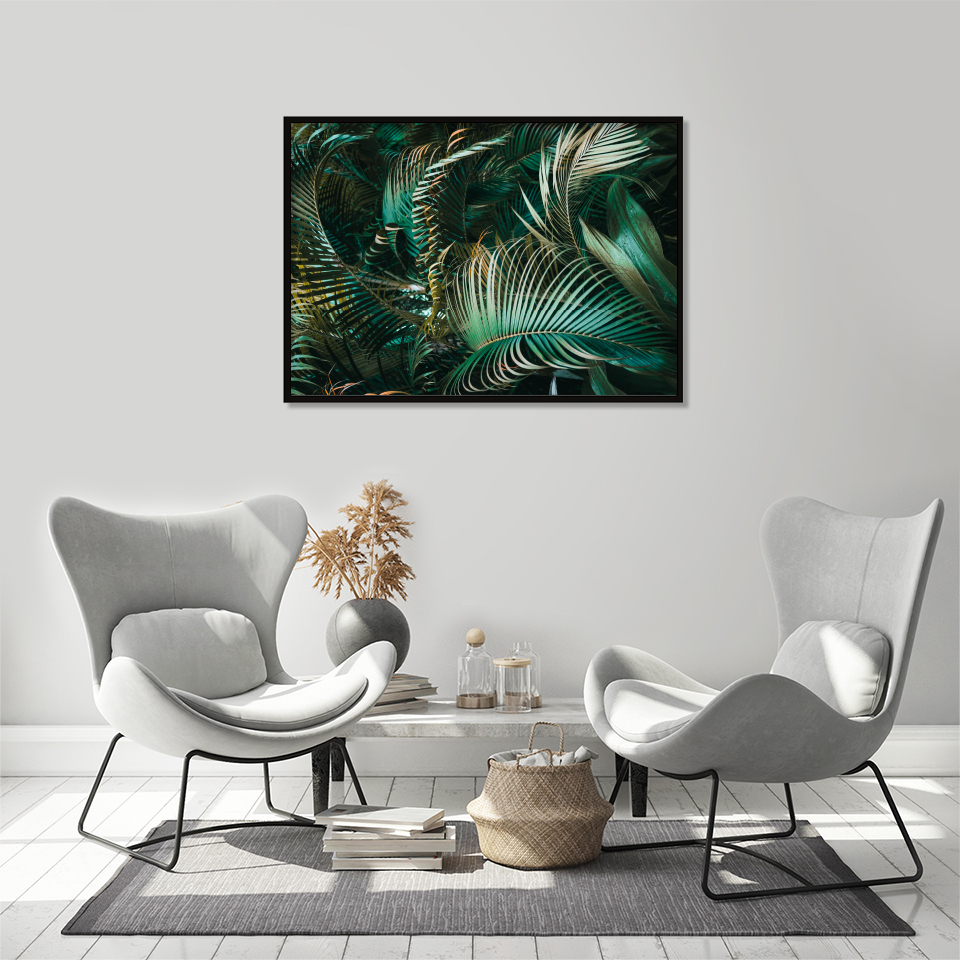 OBRAZ PLAKAT W RAMIE 53x73 cm Liście Poz P644 Sposób wykonania druk cyfrowy