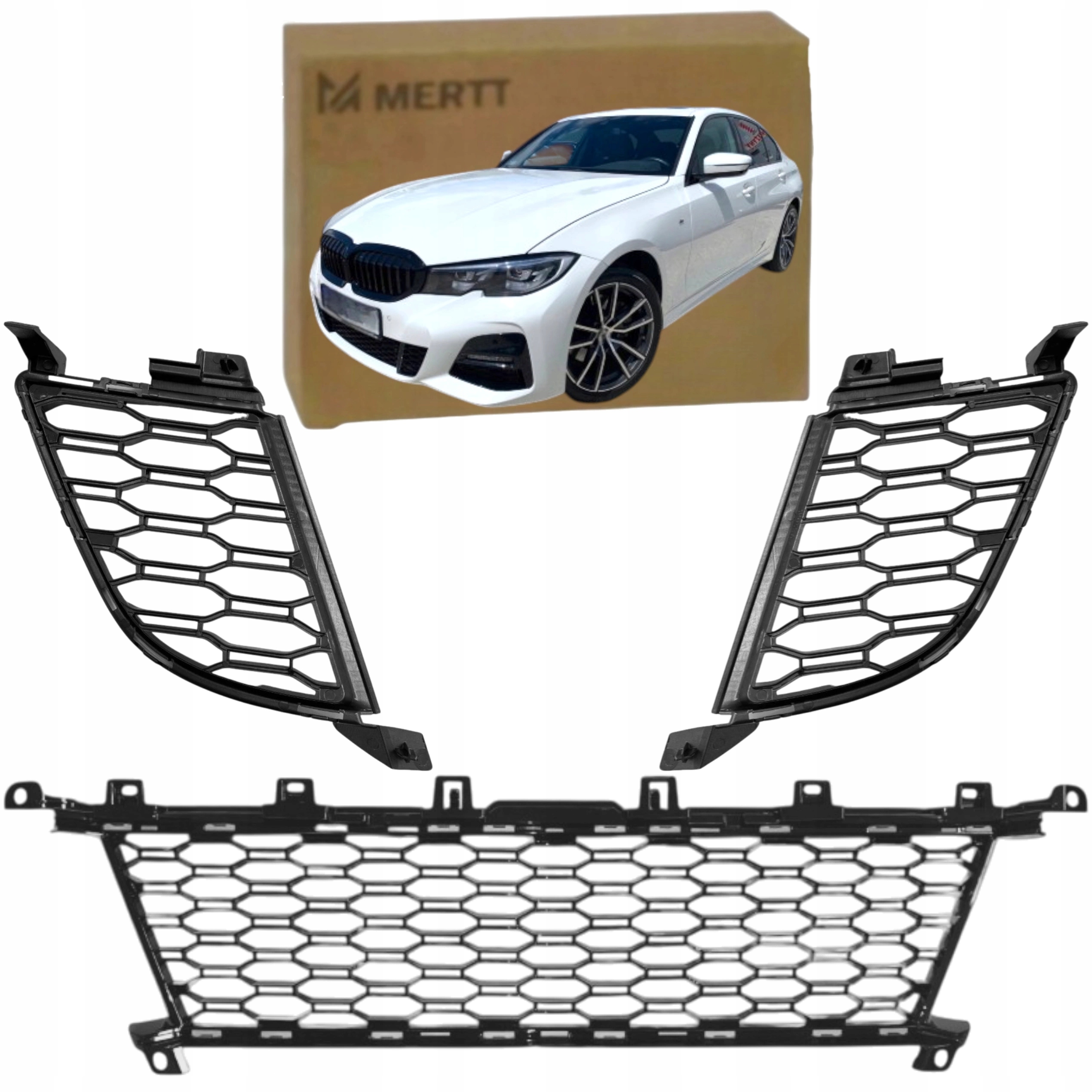 Set mřížek atrapa mřížka nárazníku středová přední Bmw 3 G20 G21 M balíček
