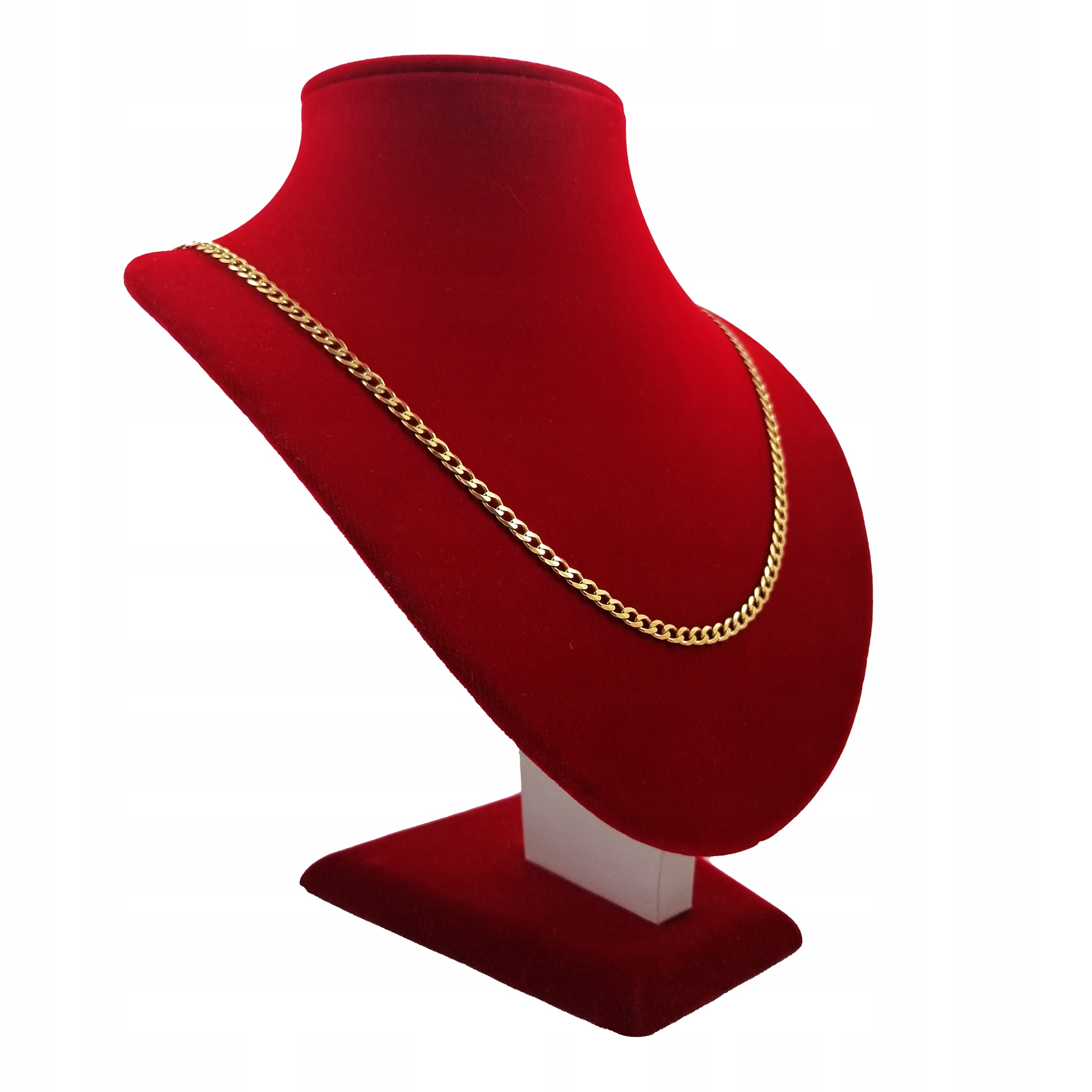 SREBRNY ŁAŃCUSZEK PANCERKA PRÓBA 925 ZŁOCONY 55CM Splot Pancerka