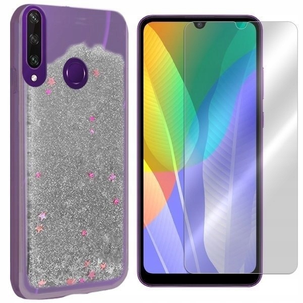 

Etui Do Huawei Y6P Pokrowiec Obudowa Brokat +szkło