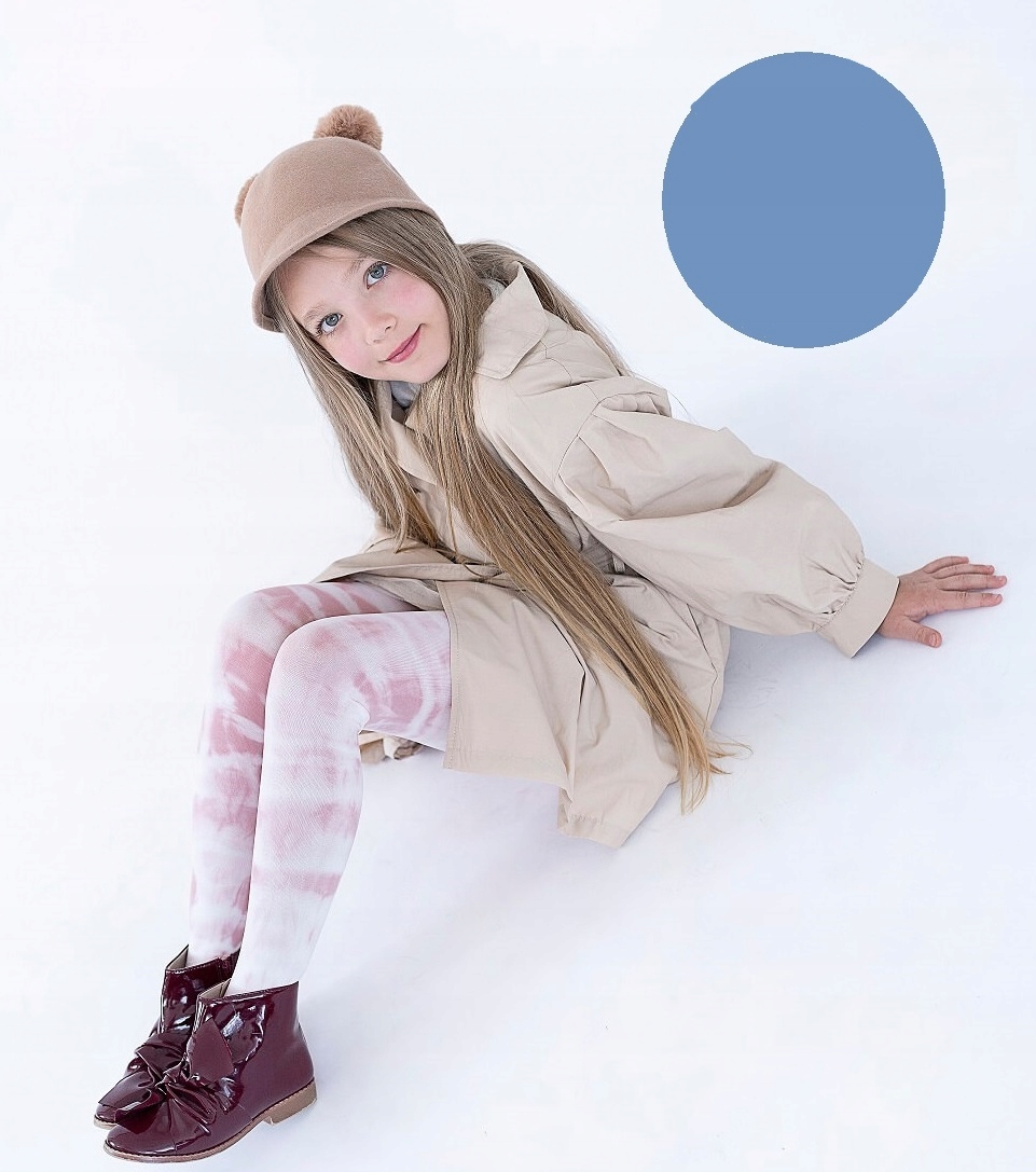 Rajstopy TASHA cieniowane tie-dye jeans 122-128