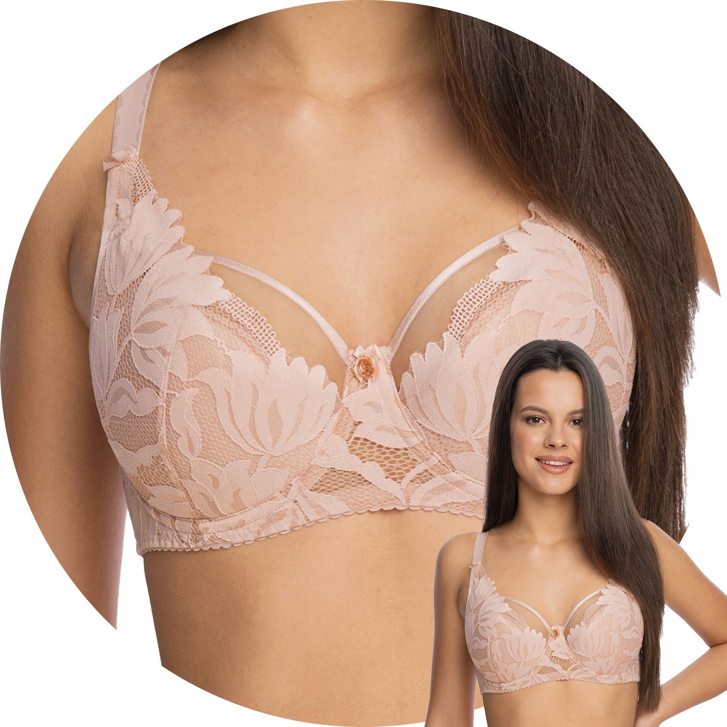 Gaia 1135 Měkká růžová podprsenka 65F