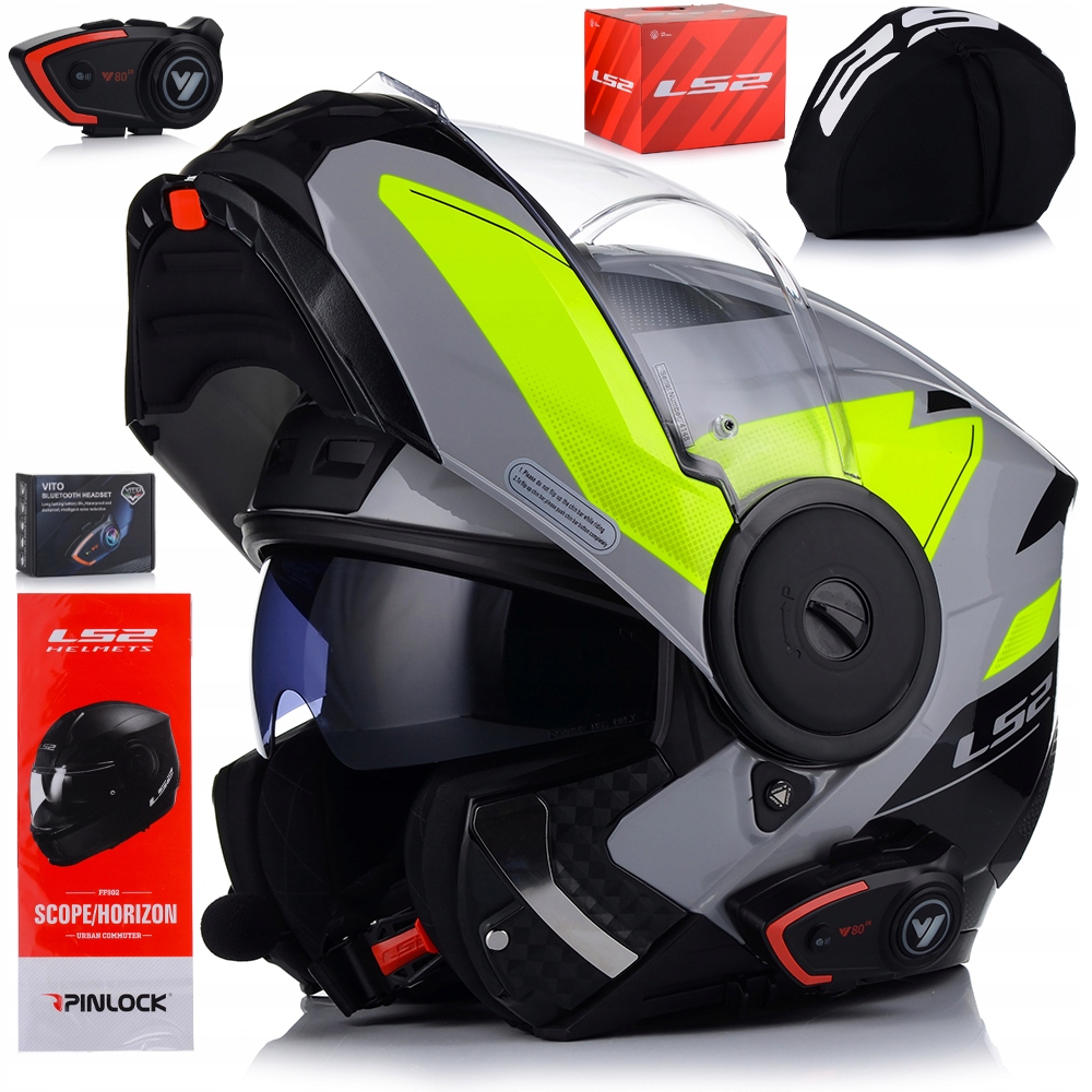 Motocyklová Prilba LS2 FF902 Scope Pinlock 70 Blenda Interkom
