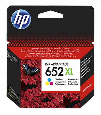 N Tusz, kartridż do Hp 652xl Cmy, kolorowy Wersja XL 652 xl Ink Advantage