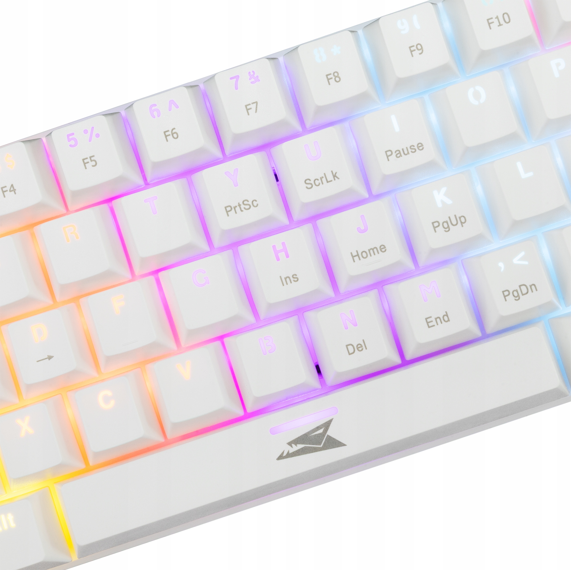 Klawiatura mechaniczna gamingowa Baracuda Dolphin Red Switch Biała Rgb