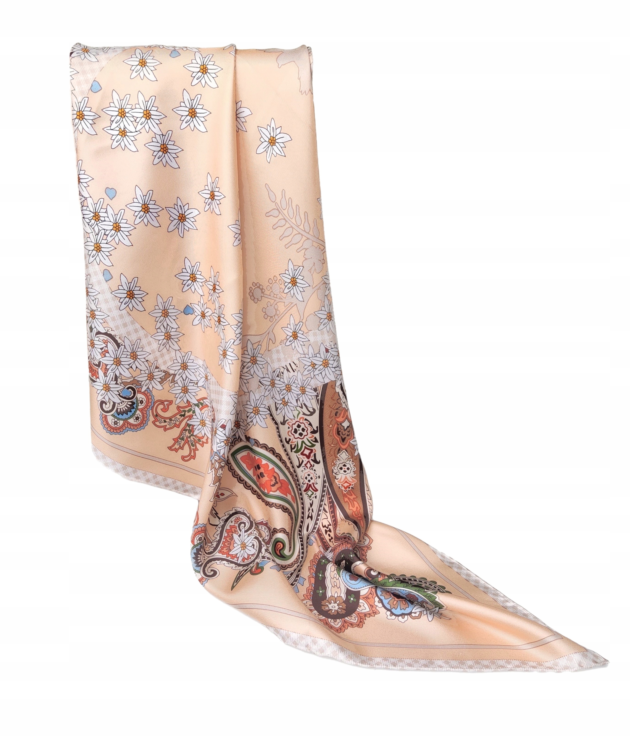 100% JEDWAB MARKOWA CHUSTA APASZKA JAKOŚĆ PREMIUM+