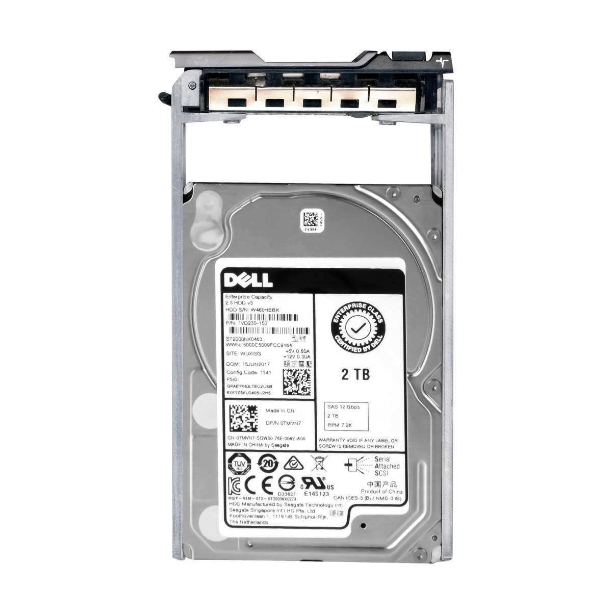 Dell 0TMVN7 2TB 7.2K 128MB SAS-3 2.5'' ST2000NX0463