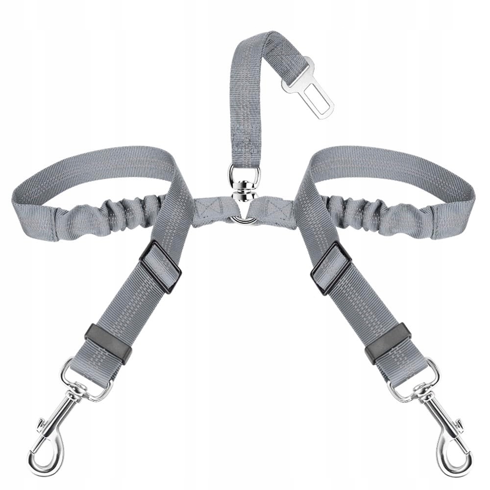 Slowton Autopás pro psa Nastavitelný Odrazový pás Bezpečný Šedý