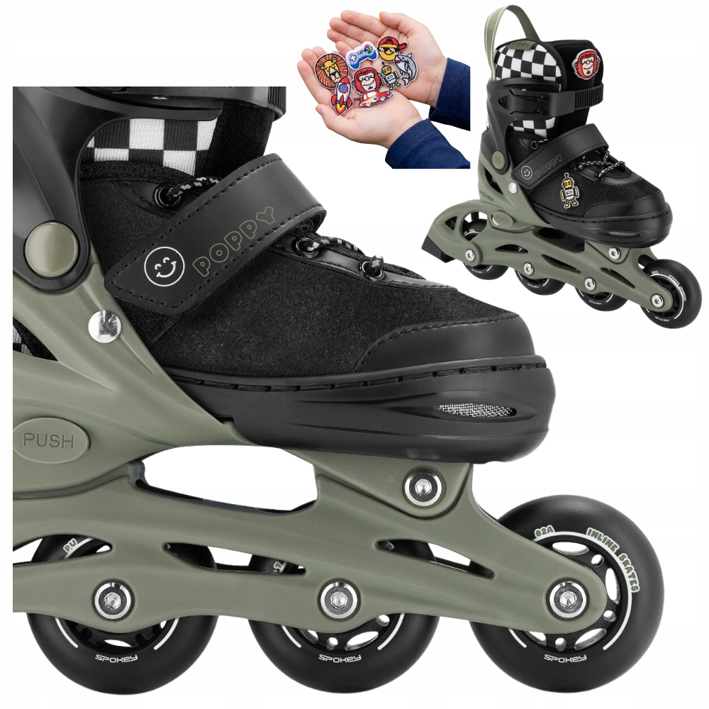 Brusle 2v1 Nastavitelné Kolečkové Brusle Vyměnitelné nášivky pro dítě Rekreační 31-34