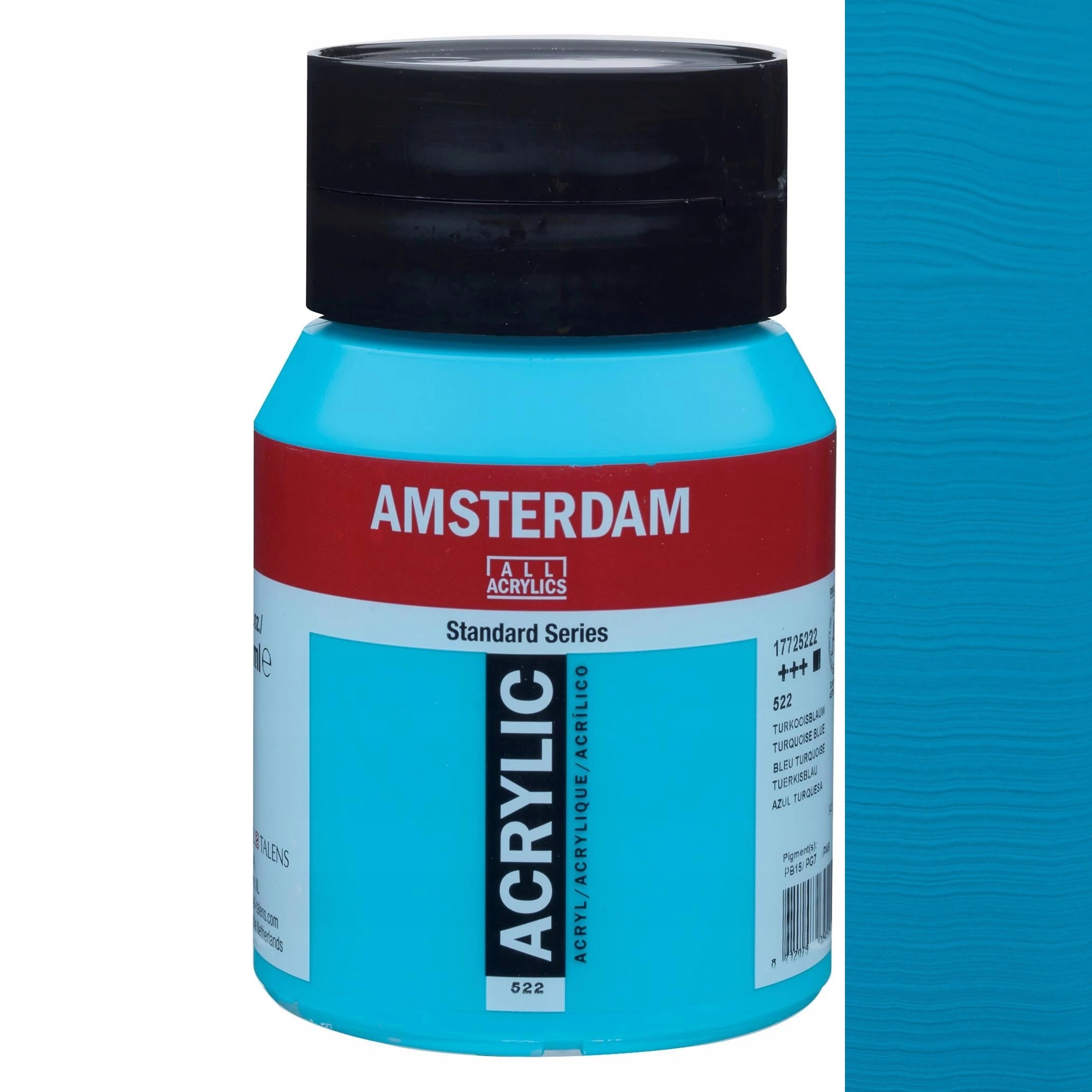 Barva akrylová Talens Amsterdam Modrá Tyrkysová 500 ml. č. 522