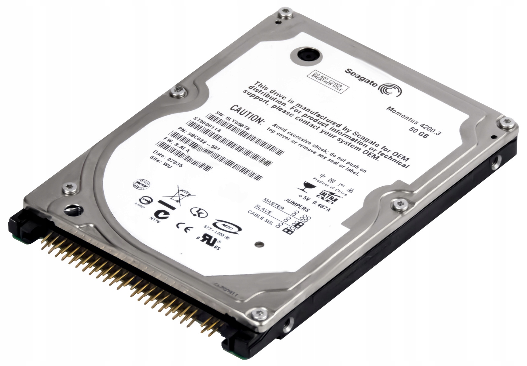 SEAGATE MOMENTUS 80GB 4.2k 8MB ATA 2.5'' ST980811A Producent Seagate