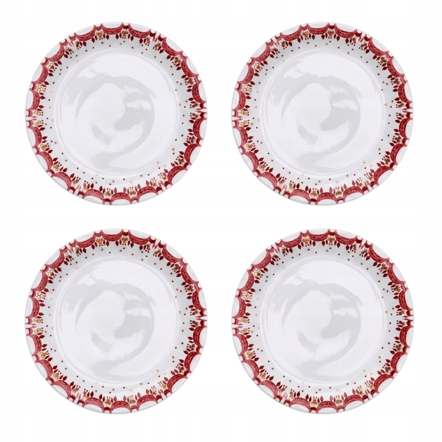 Obedový plytký tanier 4 kusy sada Bjorn vianočný porcelán 29 cm