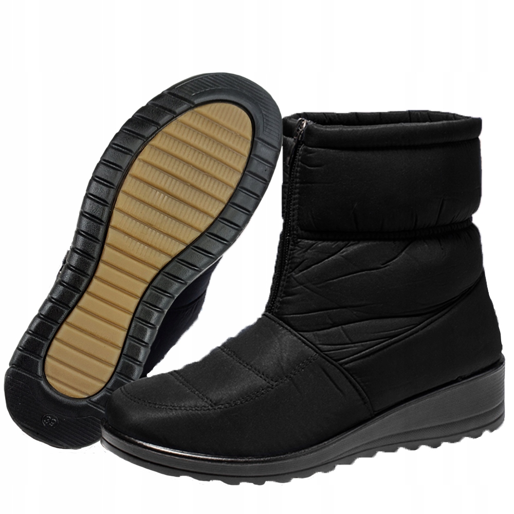 BUTY NA ŚNIEG ZIMOWE OCIEPLANE CZARNE WYSOKIE 42 Kod producenta SSL167Z_42