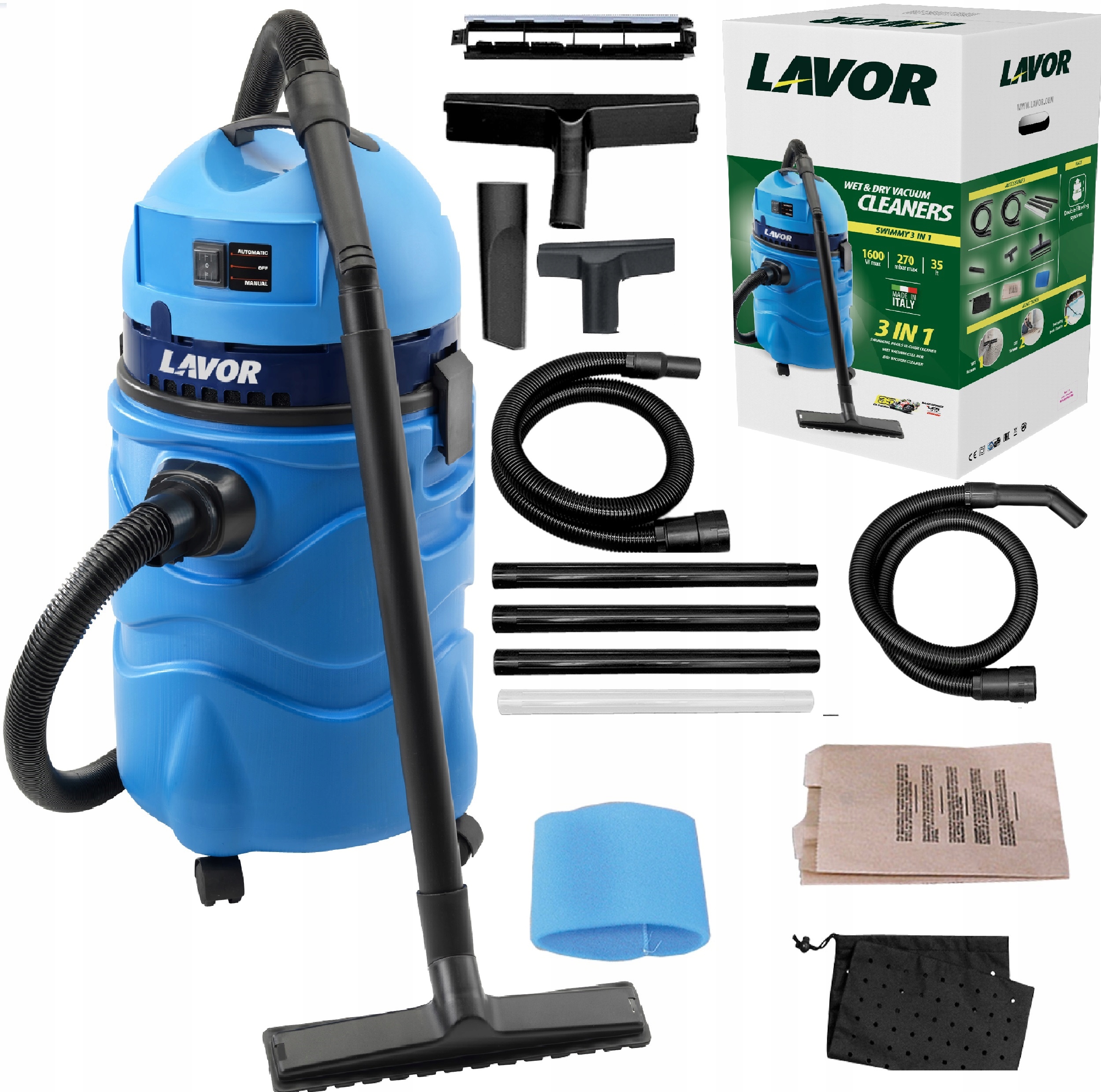 Mocny Odkurzacz Basenowy Swimmy 1600W Oczka Wodne