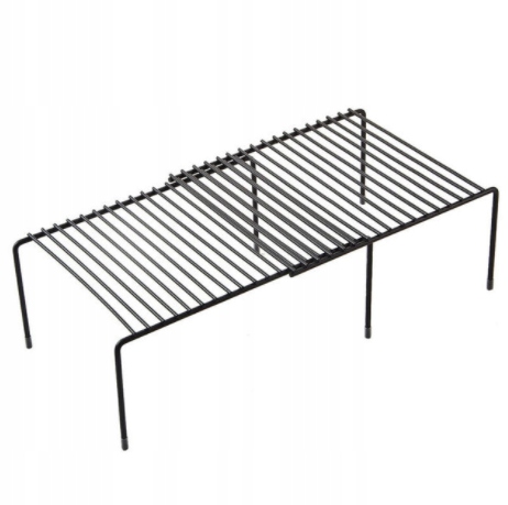 PÓŁKA METALOWA STOJAK DO SZAFKI ROZSUWANA CZARNA