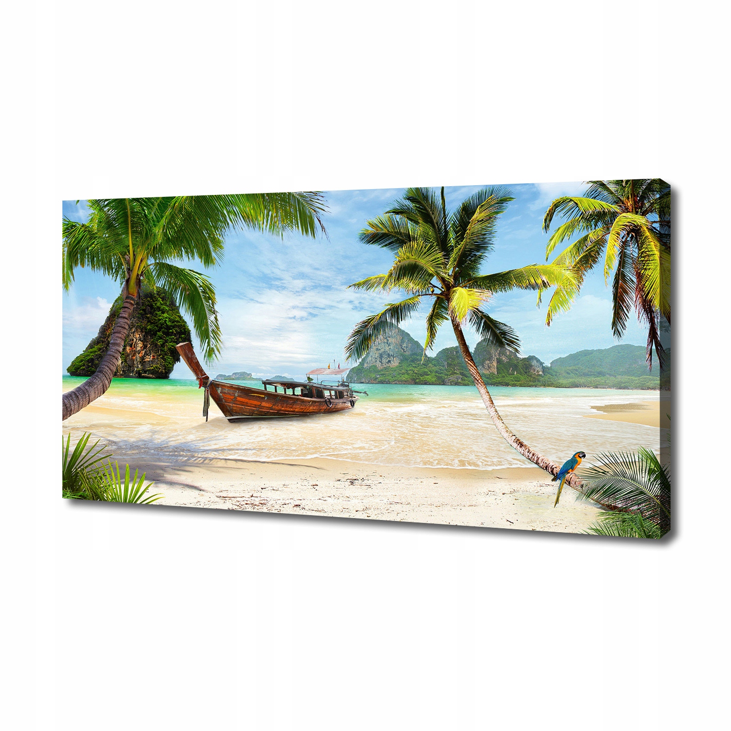 

Foto obraz na płótnie Palmy na plaży 140x70 cm