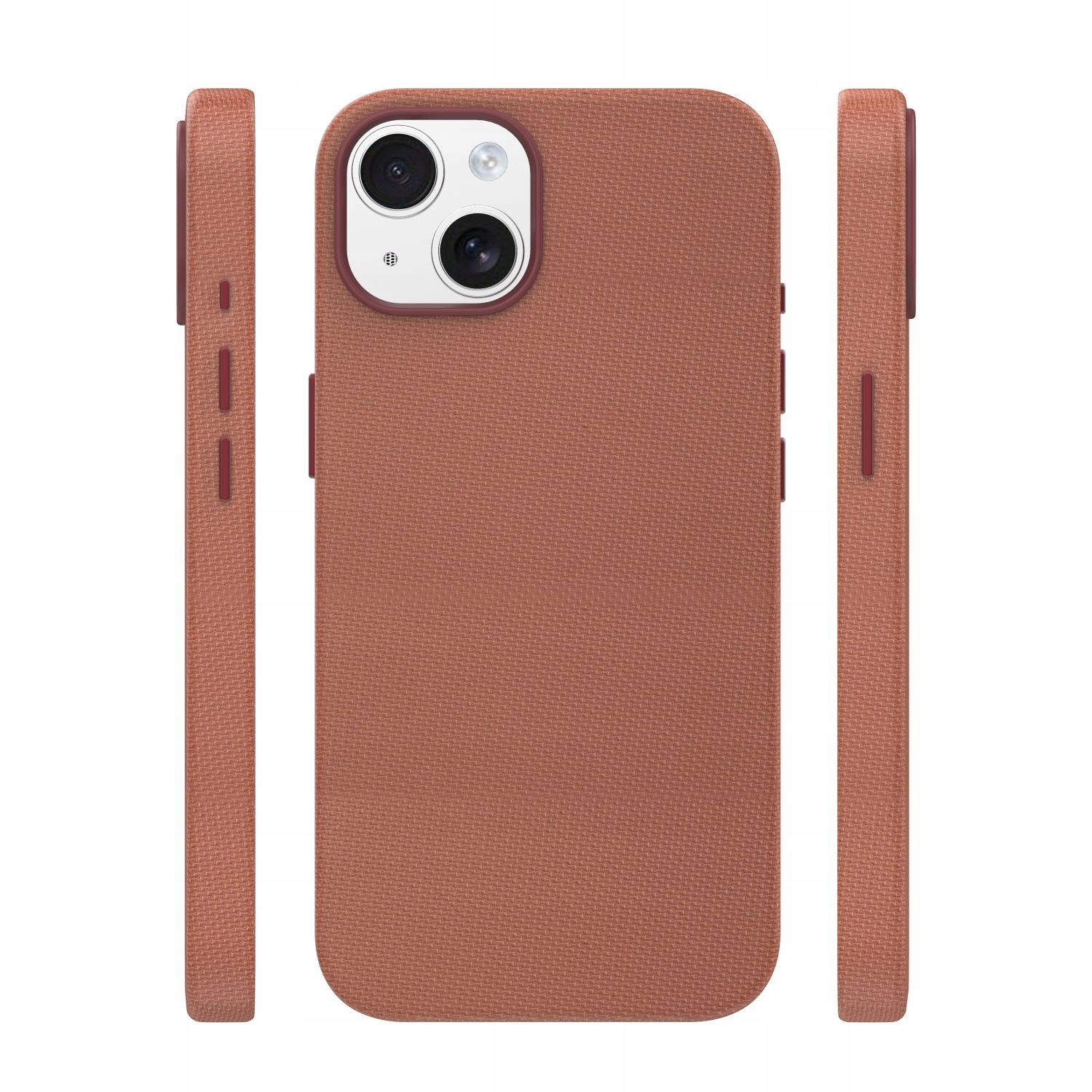 Pouzdro na iPhone 15 zadní kryt kompatibilní s MagSafe, magnetické zadní kryt, hnědé