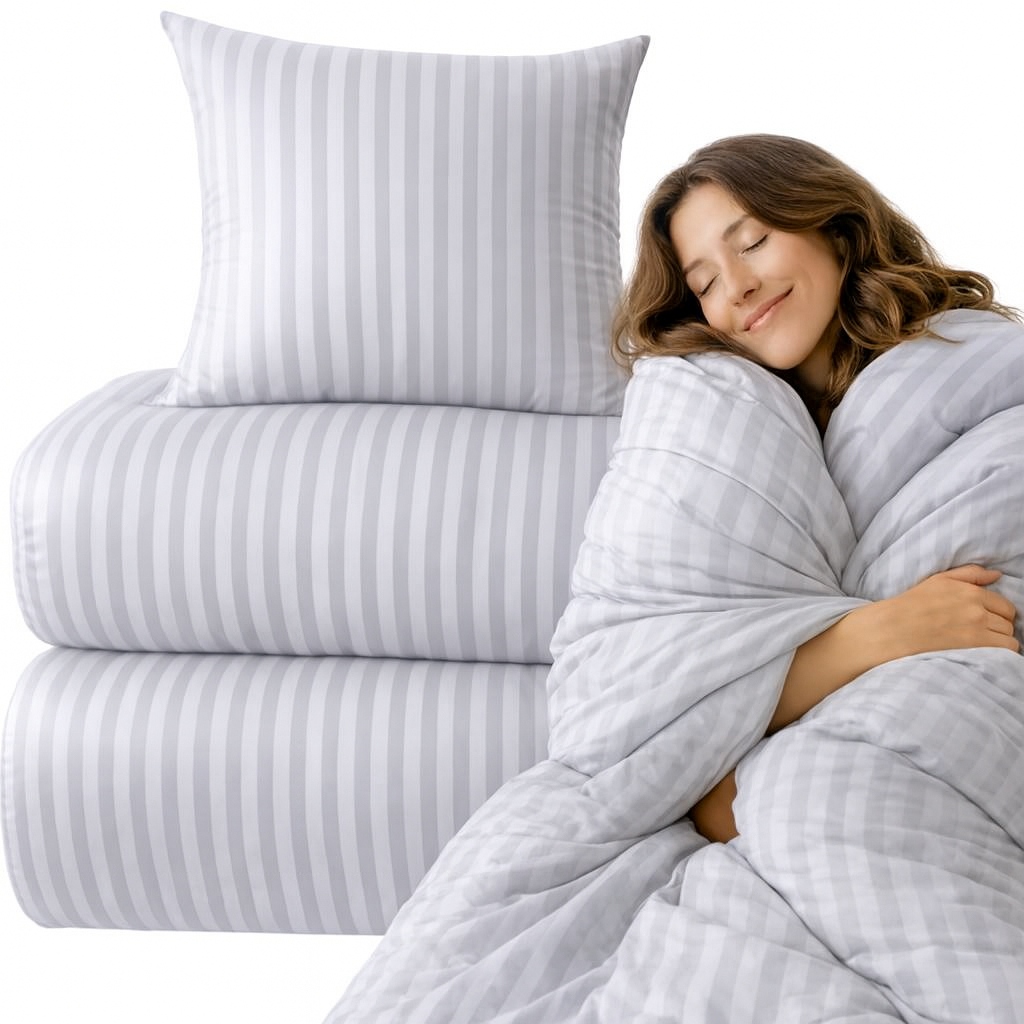 Povlečení 220x200 Saténový Komplet Hotelový Premium Komplet Damašek Barvy