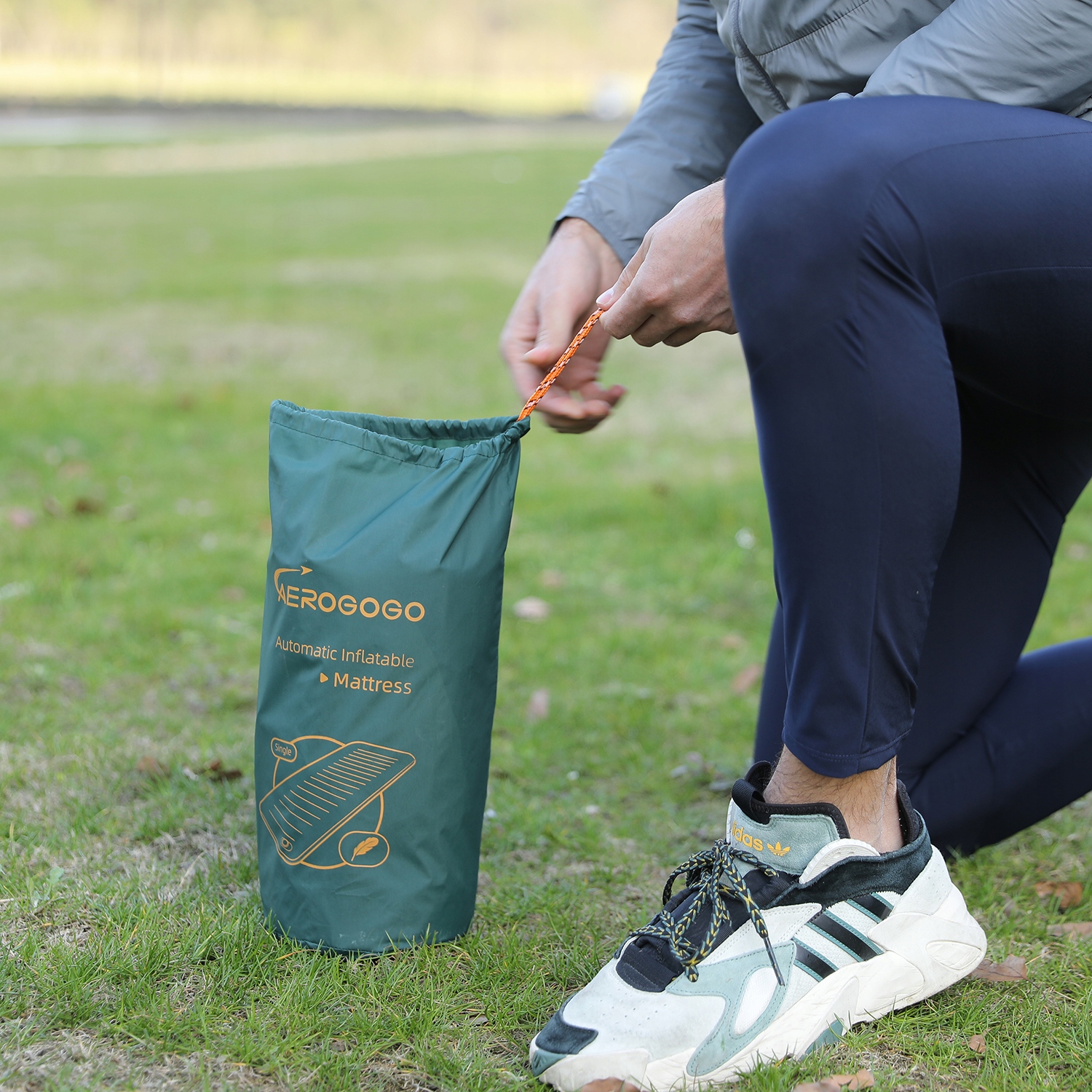 AEROGOGO GM2-01 MATERAC AUTOMATYCZNIE DMUCHANY Model GM2-01 GREEN SINGLE