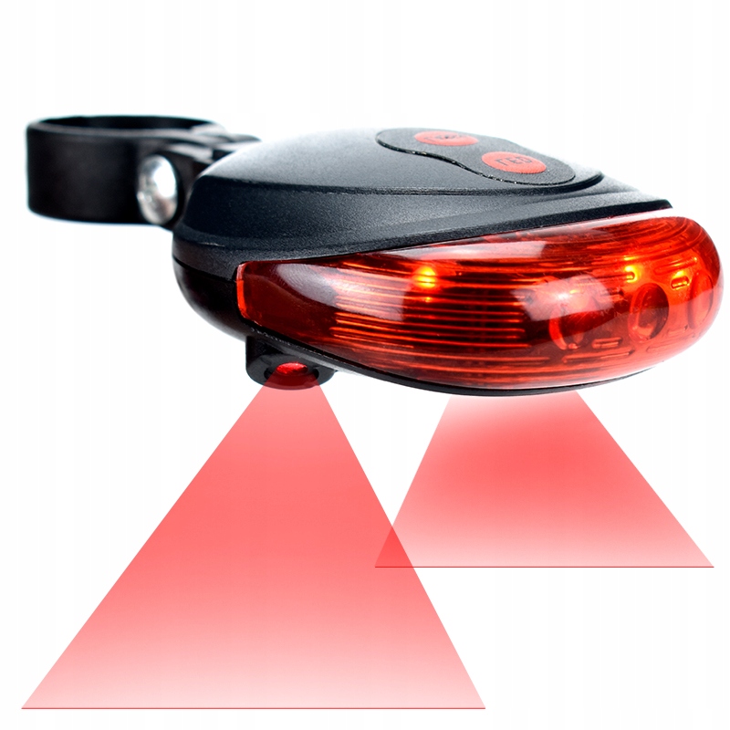 

Lampka Na Rower Tylna 9 Trybów Laser Stroboskop
