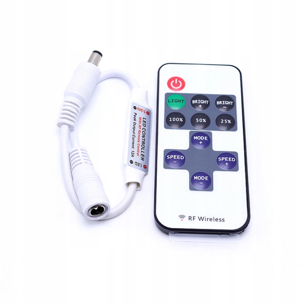 STEROWNIK ŚCIEMNIACZ PILOT TAŚM LED 12A 12V 24V DC Marka inna