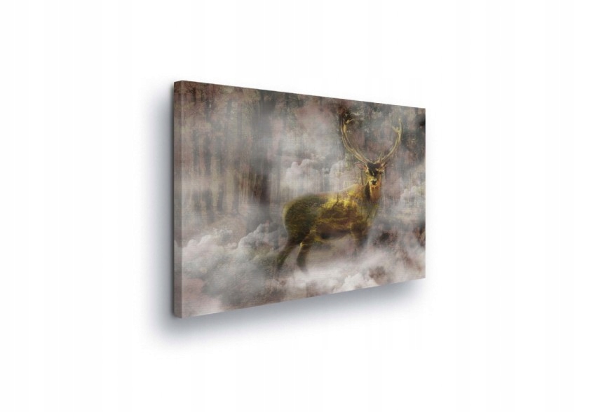 Obraz 100x75 Mlhavý jelen – Harmonie přírody pro váš obývací pokoj