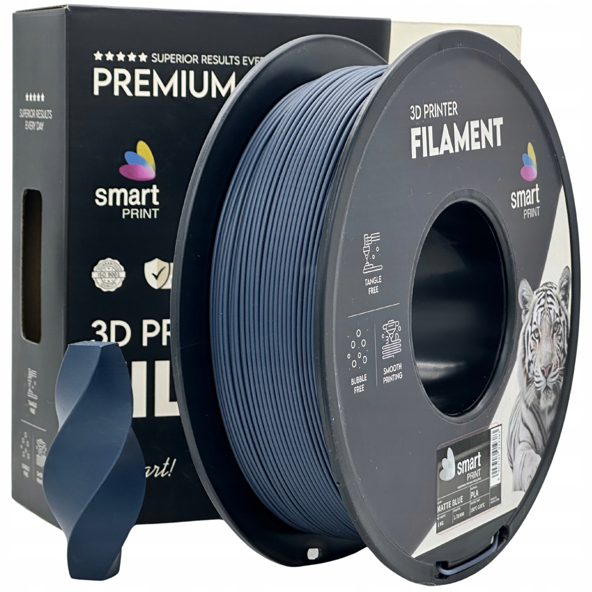 Filament Smart Print Premium PLA Matte Blue 1,75mm 1kg niebieski mat