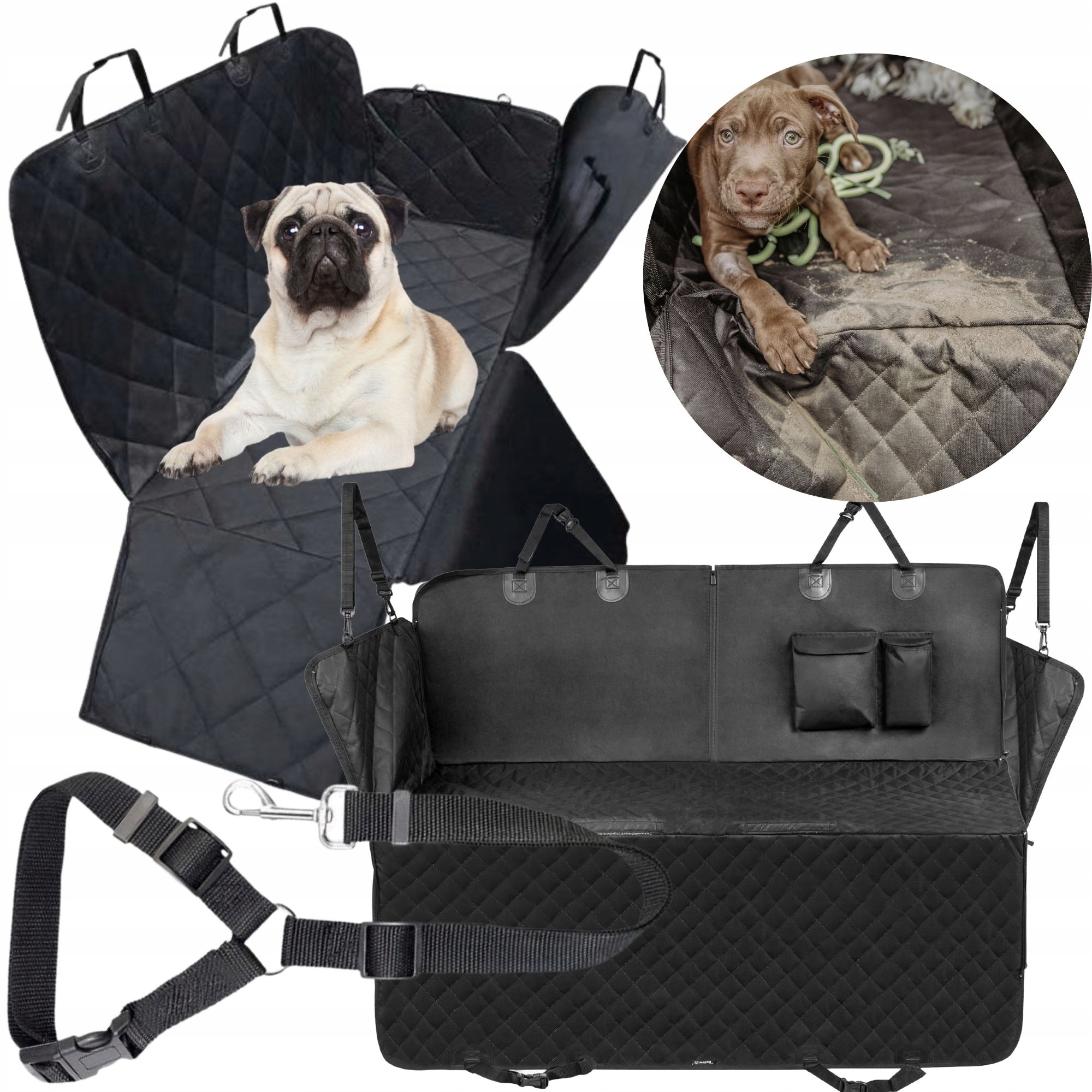 

Mata Pokrowiec Dla Psa Na Tylne Siedzenie +smycz