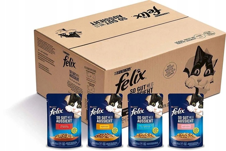 Mokra karma dla kota w galaretce Felix Fantastic 120 szt. x 85g (10,2 kg)