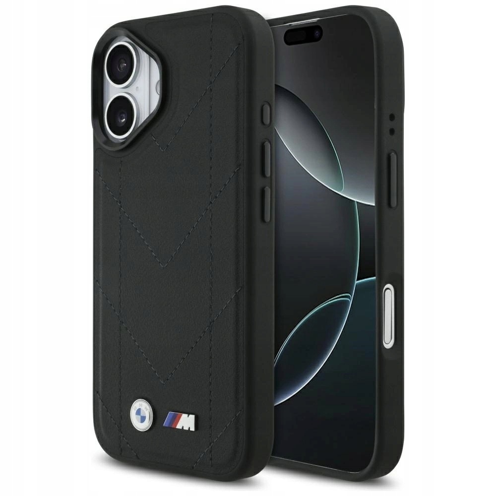 Etui Bmw M Quilted Logo MagSafe na iPhone 17 czarne