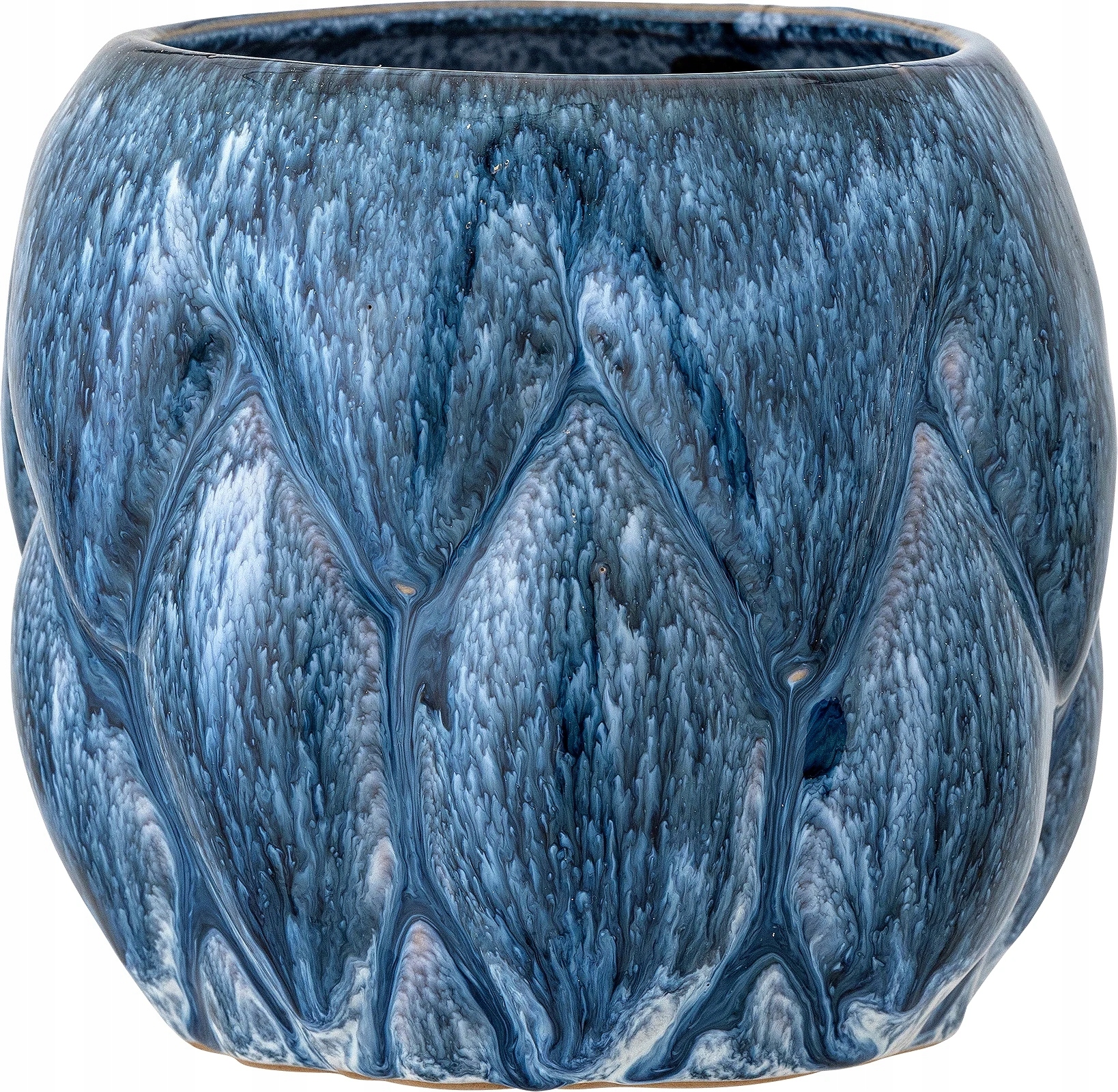 Obal Na Květináč na květináč Bloomingville Posey, kamenina, modrý, 15 x 14 cm