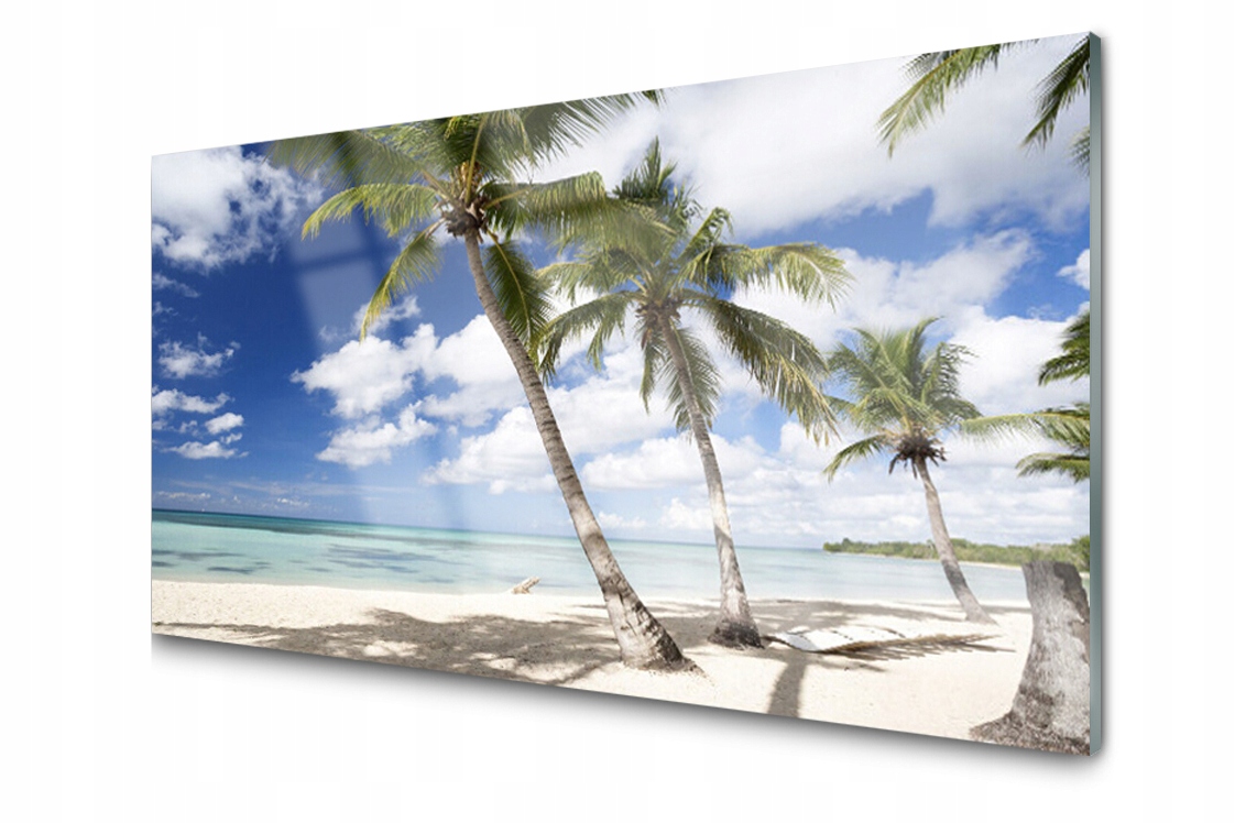 

Panel szklany dekor Morze Plaża Palma 120x60