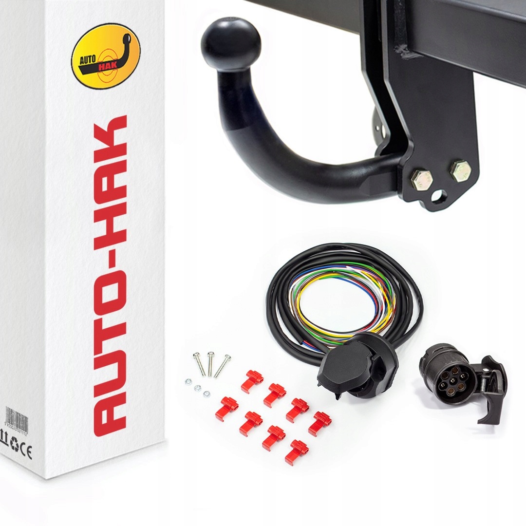 Hak holowniczy Jeep Wrangler 07-18 +wiązka 13 Pin+adapter 13/7